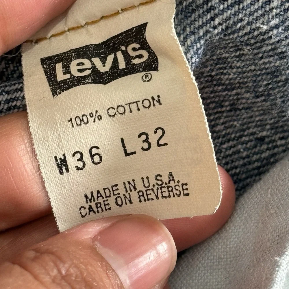 Vintage Levis Jeans Mens 36x32 (Fits 34x31)‎ Blue Acid Denim 505 90s Made in USA
